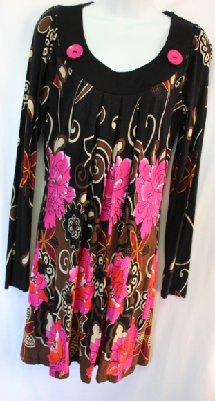 Joe Browns Tops - Joe Browns Tunic Top Size 12 Winter Autumn Long Sleeved round neck bold pattern